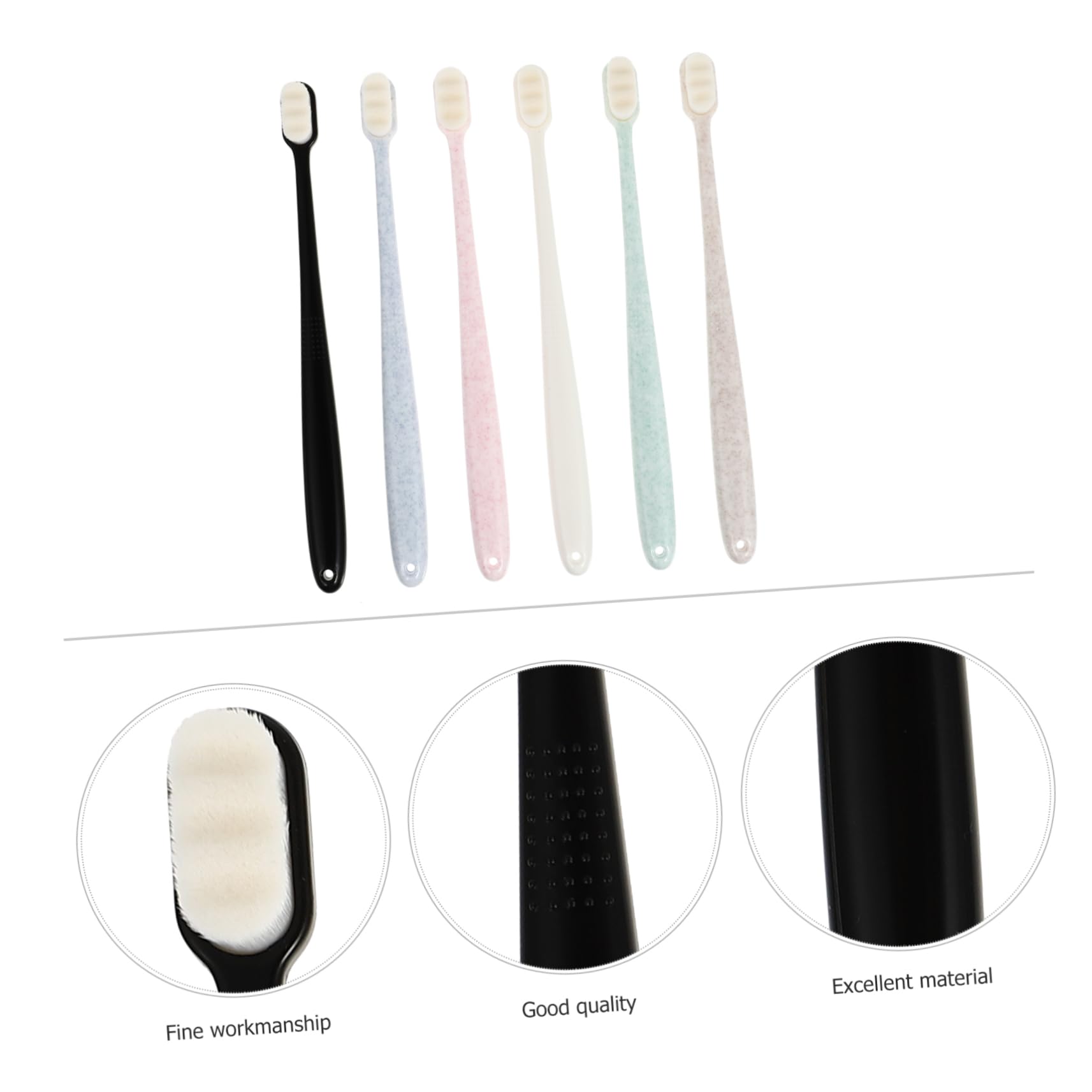 KOMBIUDA 18pezzi Spazzolini Morbidi Assortito Per Orale Design Slanciato e Setole Per Gengive Sensibili e Fragili