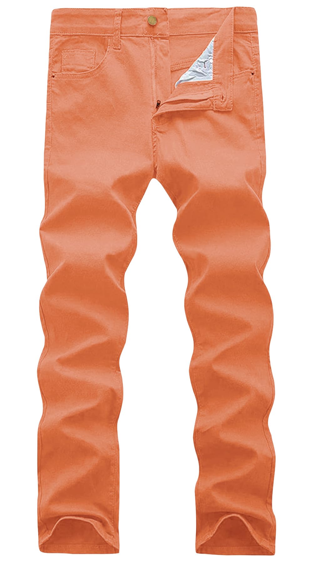 WULFULMen's Slim Fit Skinny Stretch Comfy Jeans Denim Pants