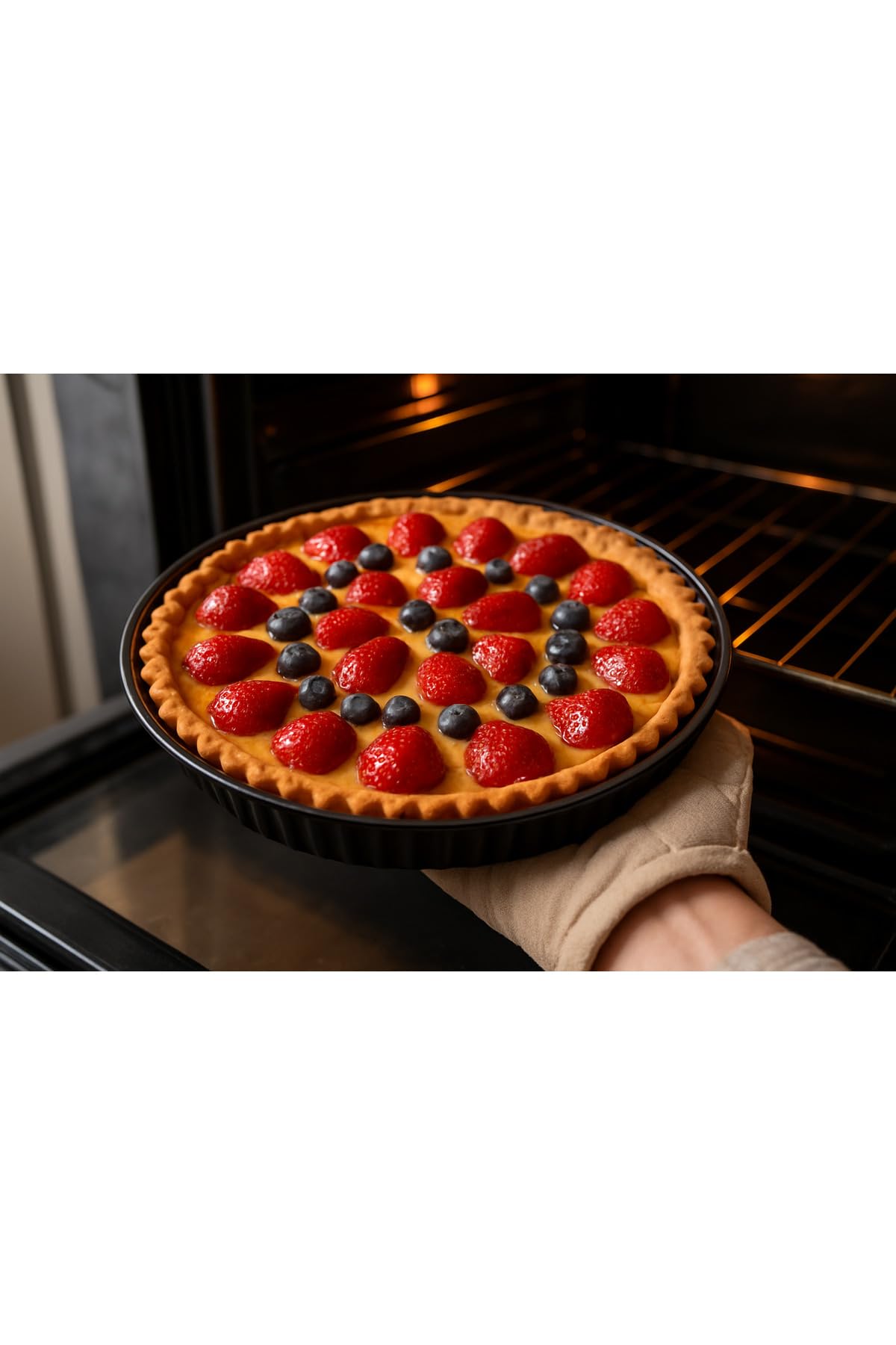 Cook-Lab 30Cm Sağlıklı Emaye Kaplama Tart Turta Kek Kalıbı Siyah