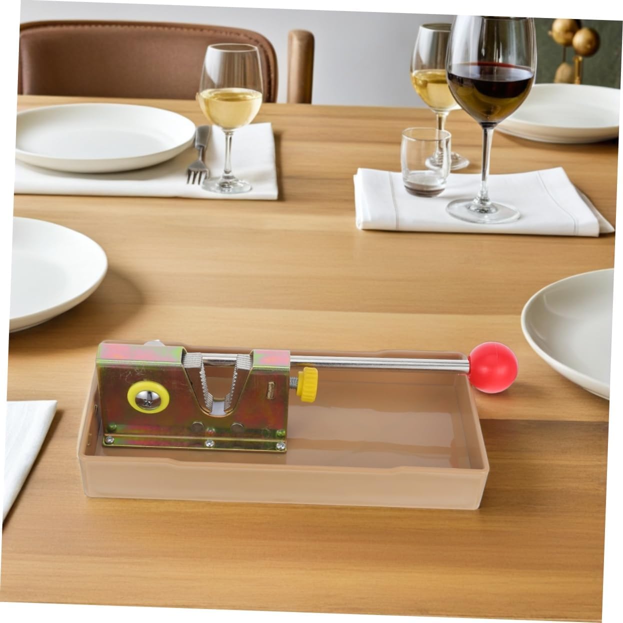 Luxshiny Walnut Cracker Tool: Adjustable Jaw Stainless Steel Nutcracker with Base - Manual Pecan Sheller Breaker - Macadamia Nuts Cracking Machine