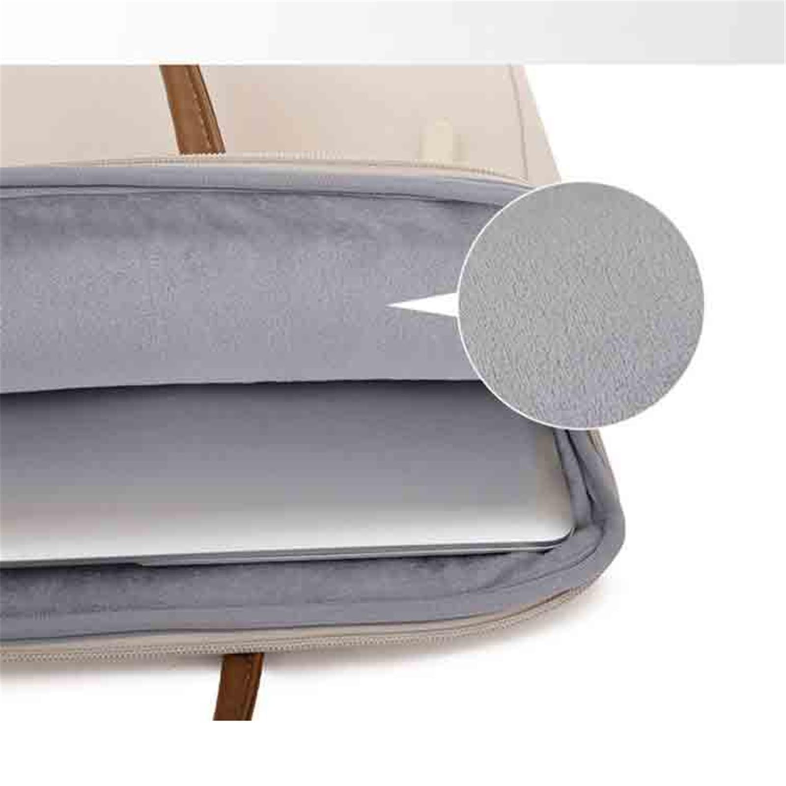 Lekka torba na laptopa Minimalistyczna walizka biznesowa z tkaniny Oxford do modeli 13,3, 14 i 15,6 cala teczka (biała, średnia)