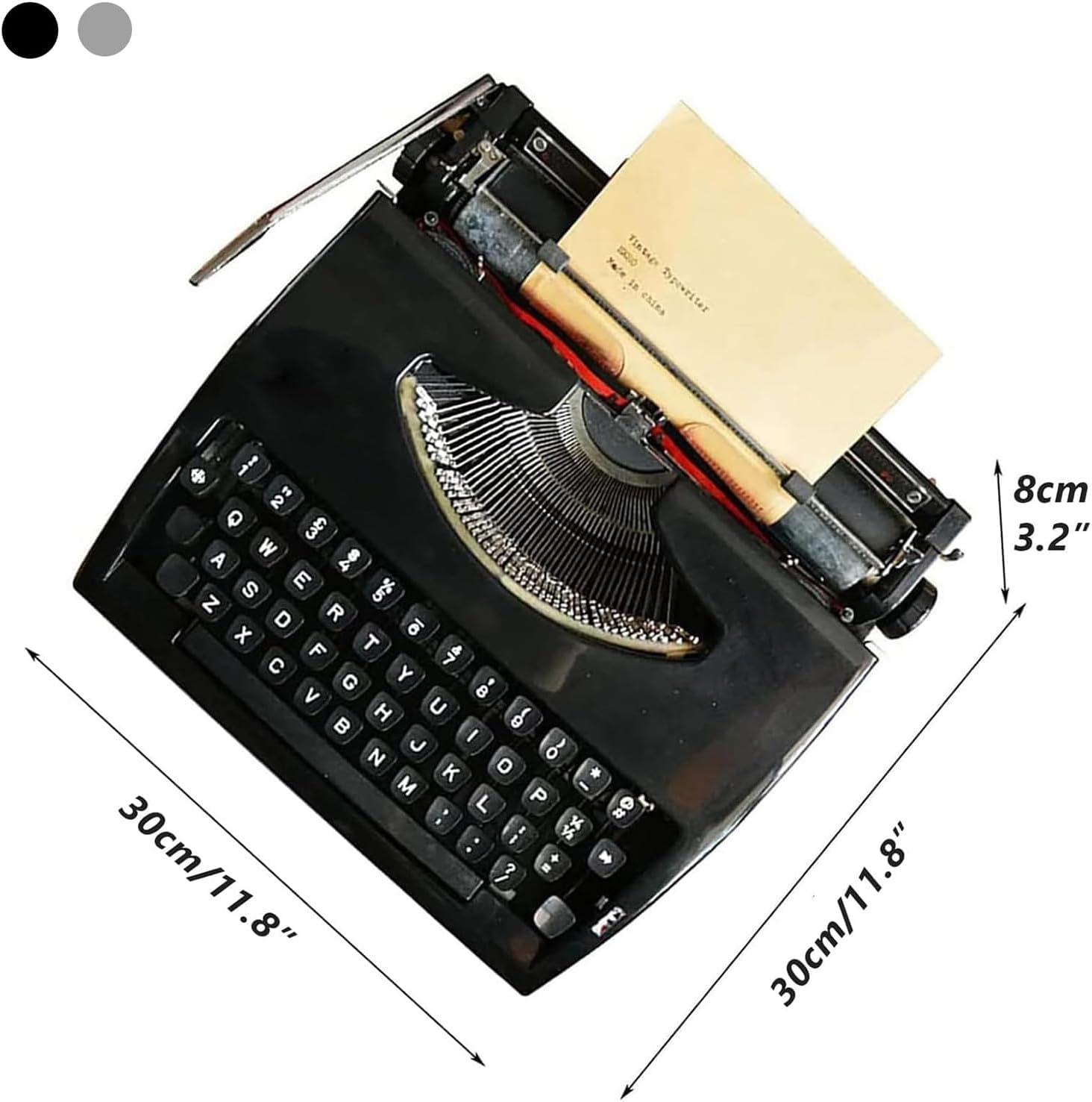 Macchina da scrivere manuale vintage - Macchina da scrivere portatile classica con nastro per arredamento dell'ufficio domestico, perfetto per la digitazione di lettere e note, macchina di scrittura r