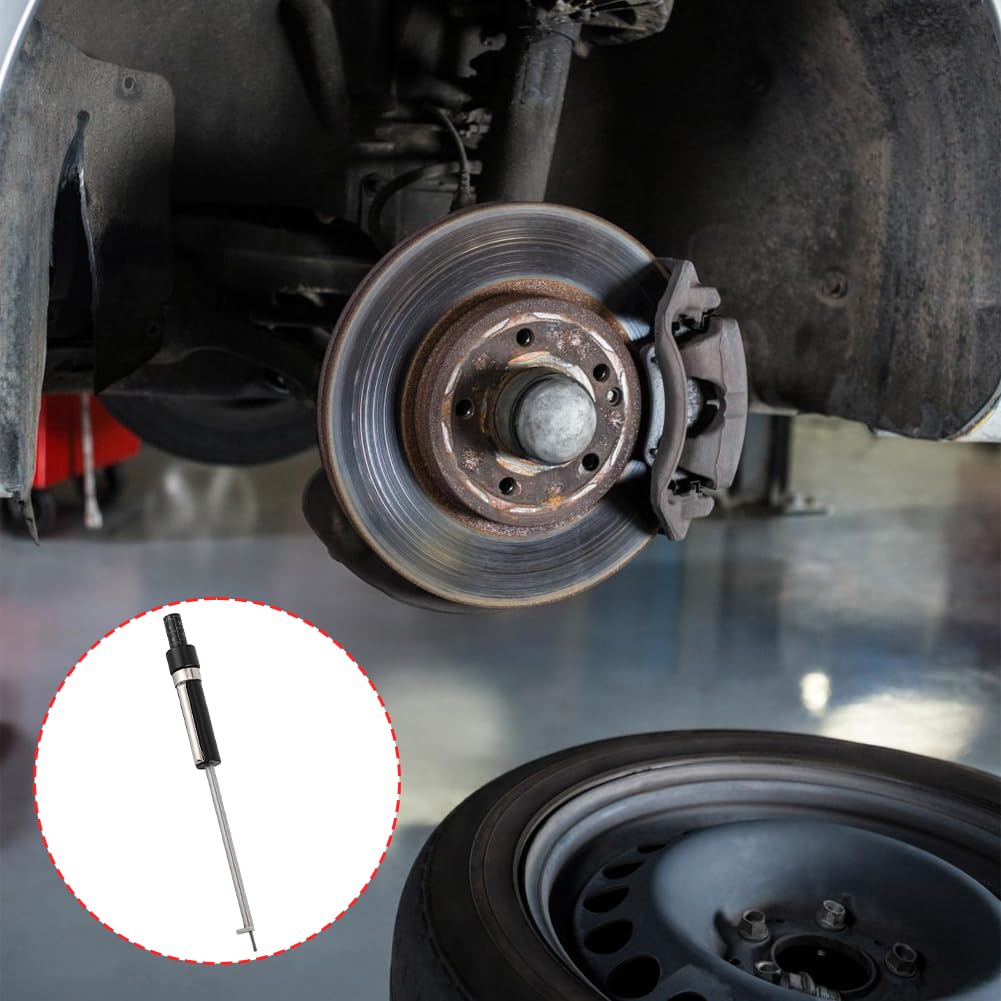 Misuratore di Spessore delle Pastiglie,Strumento Misurazione del Calibro Pastiglie Freni Strumento Penna Rilevamento Automatici Auto Accessori per Categoria con Piastra Base Spessa Blocco