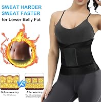 AOGOE Fogyasztó Öv Férfi Női Hasformáló Neoprén Nano Ezüst Izzasztó Derékformáló Állítható Fitness Öv XXL 4