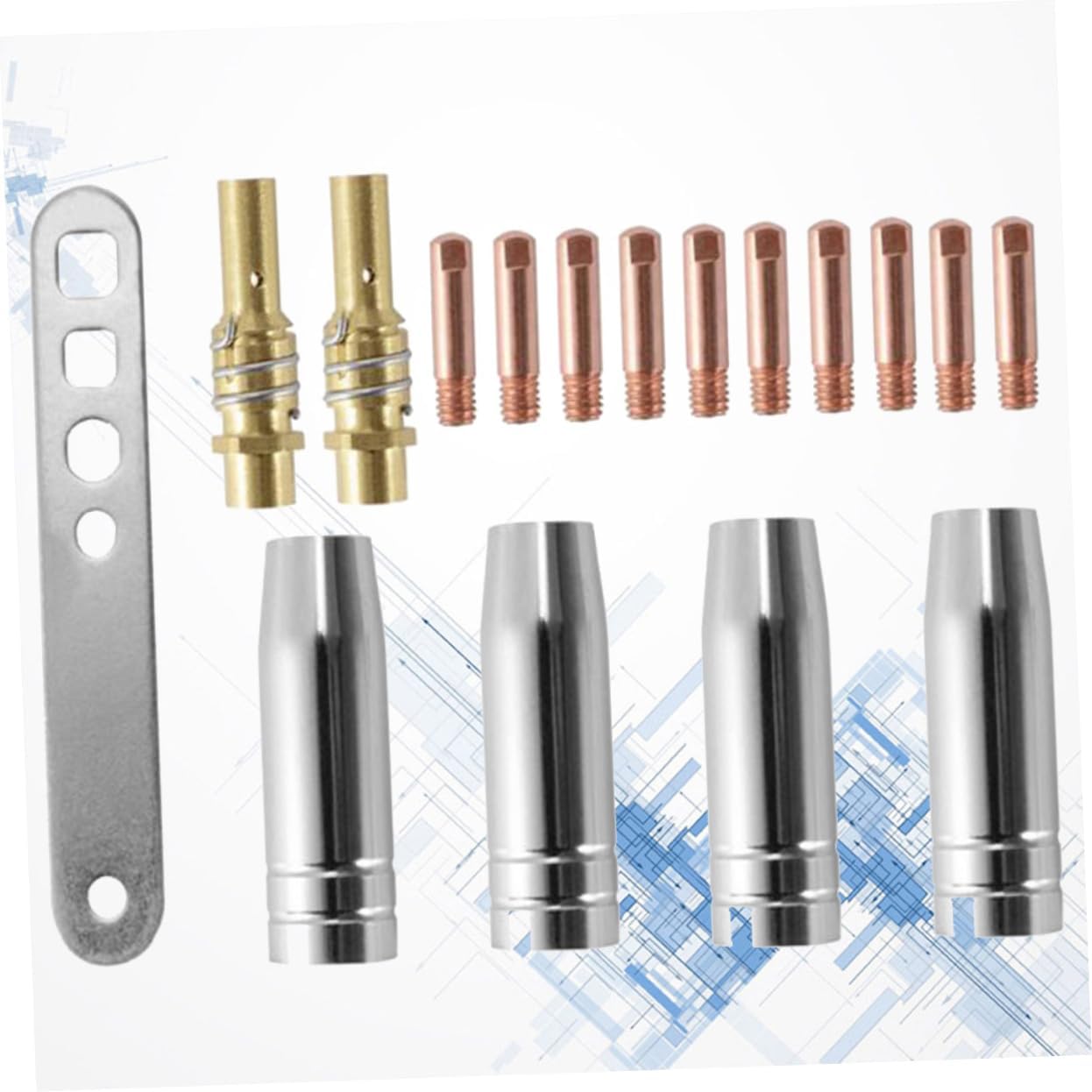 Ciieeo 1Set Welding Torch Accessories Kit Gas Shielded Welding Nozzle Connecting Rod and Professional Handle for Convenient Use Compatible with Mb