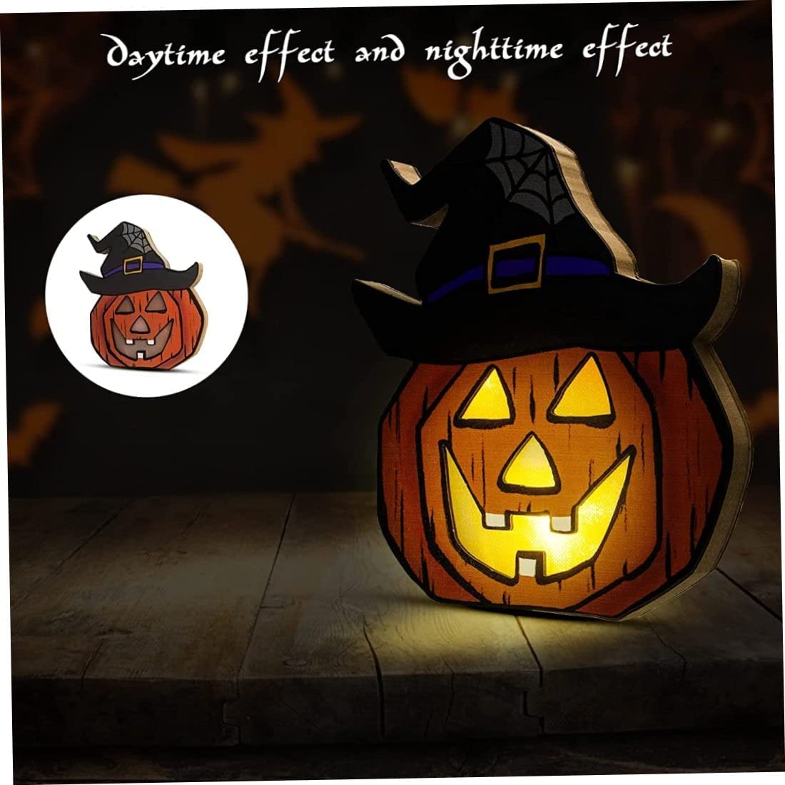 Latarnia na Halloween 2 Sztuki Halloween Pumpkin Light I Ghost Mogą Powiesić Umieścić Dekoracje Światła Do Wewnątrz Na Zewnątrz Dekoracja na Halloween