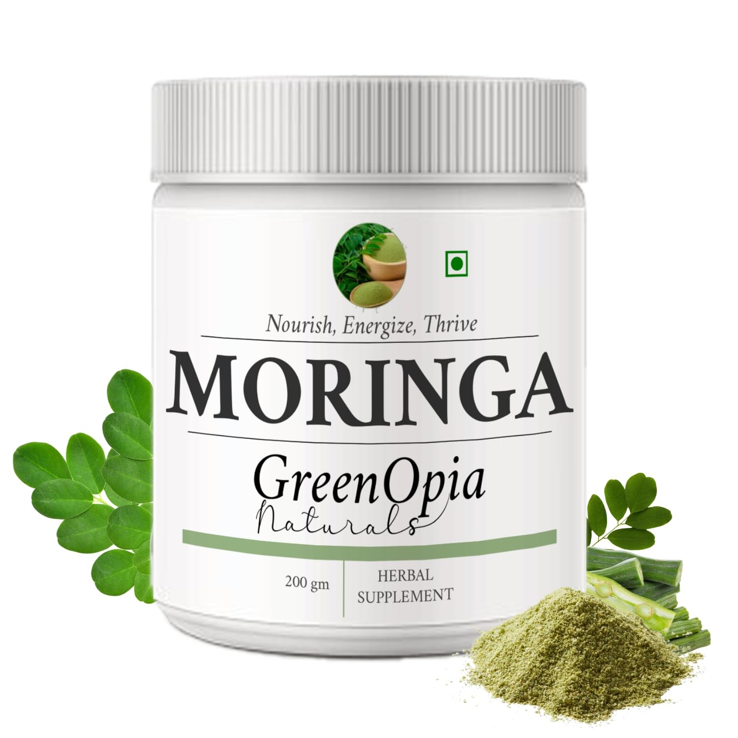 Moringa Leaf Powder | 200g | Rich in Iron, Calcium & Antioxidants