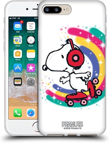 Vista 179 de Head Case Designs Funda de gel suave con licencia oficial de Peanuts I Love Pattern Snoopy Boardwalk Airbrush compatible con Apple iPhone 15