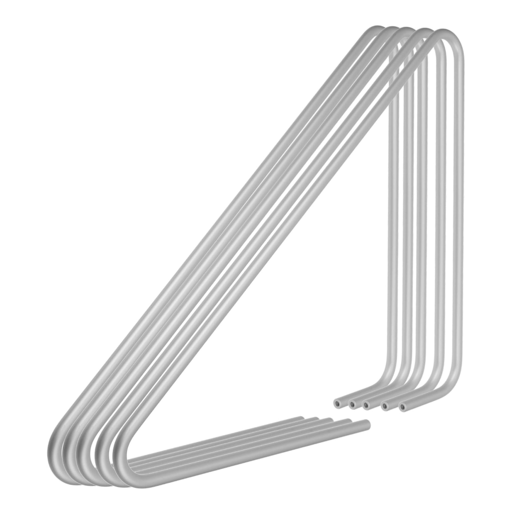 CHILDWEET Set 5 Grucce Appendiabiti Solidali in Lega di Alluminio Argento, Design Aperto Salvaspazio, per Maglioni e Completi, Antiscivolo e Resistenti