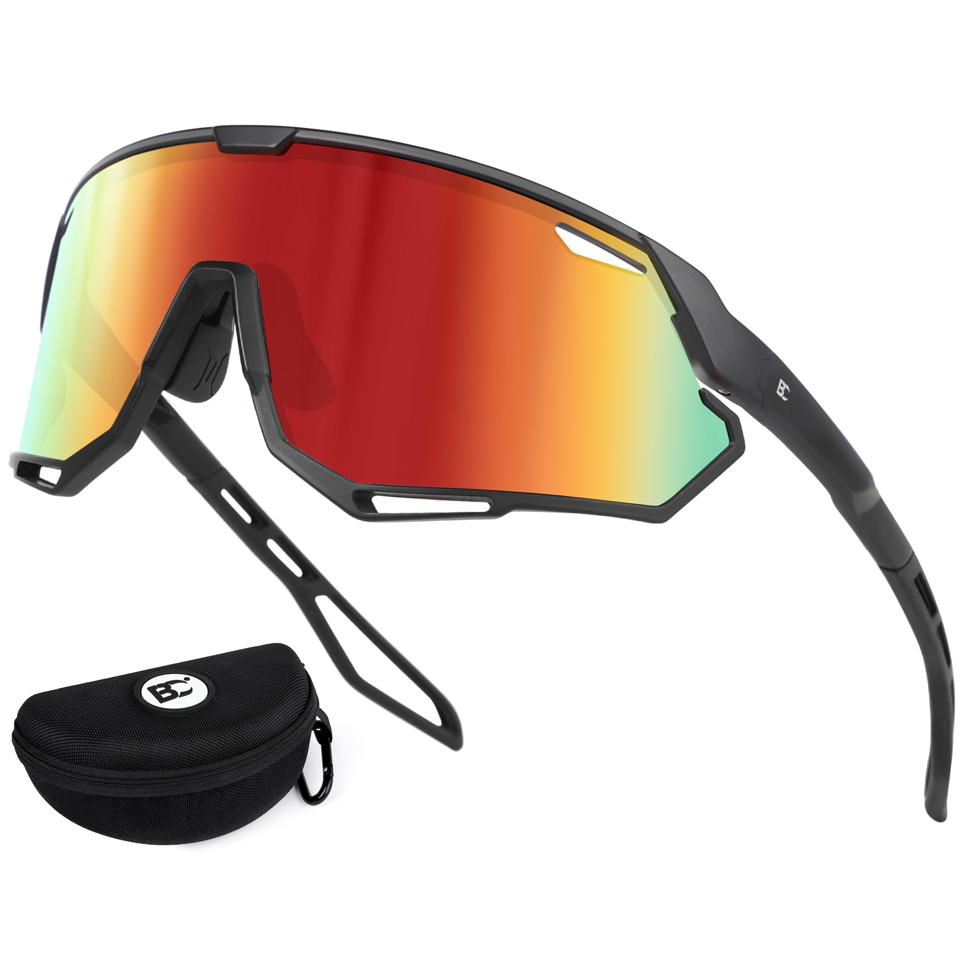 BIRCEN Sunglasses for Baseball Running Cycling : Wrap-around Sport Glasses