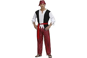 Mens Pirate Costume Adult Halloween Costumes Outfit