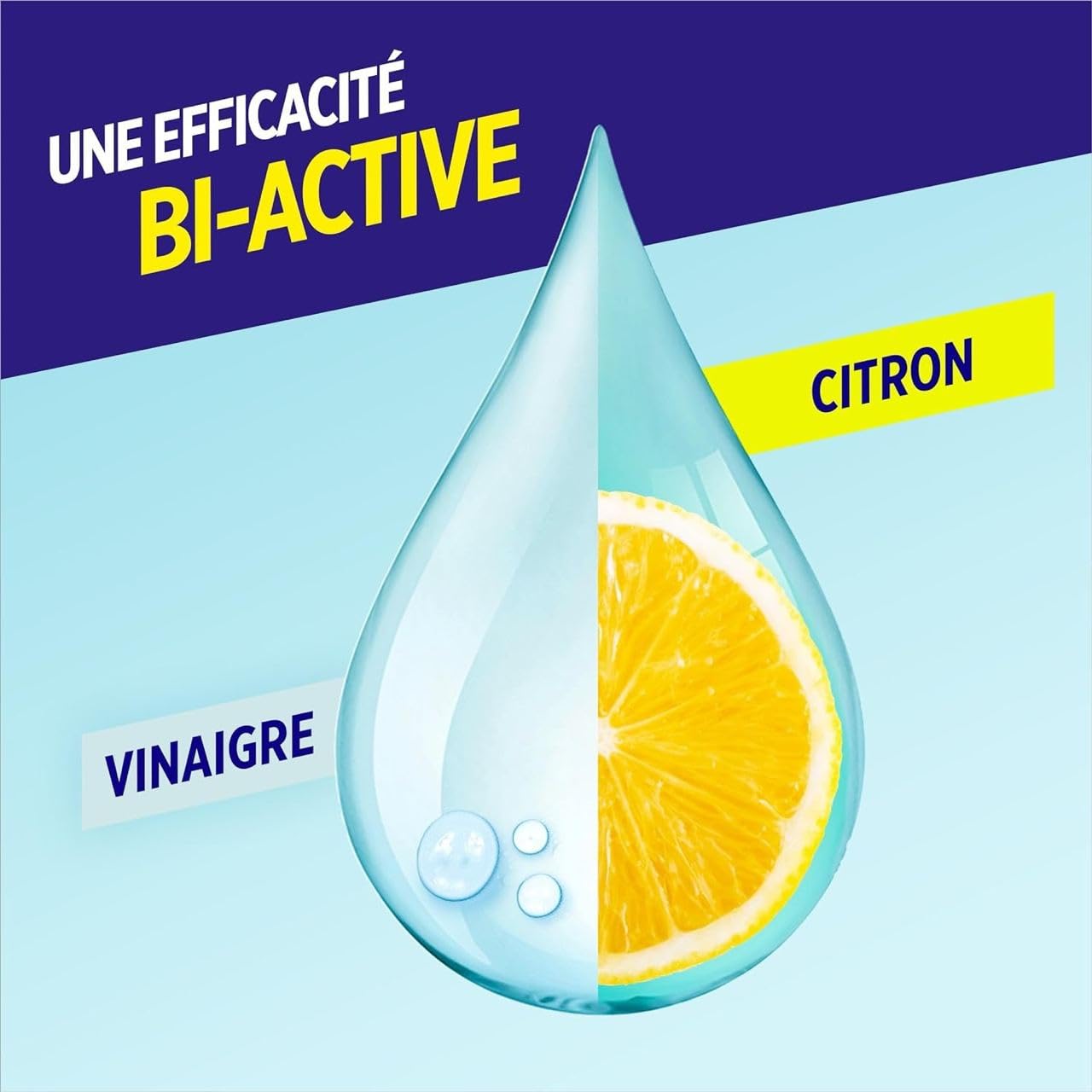 PAIC - Liquide Vaisselle Main BI-ACTIV' Vinaigre & Sel Minéral - Nettoie - Dégraisse - Lot de 12 flacons de 750mL
