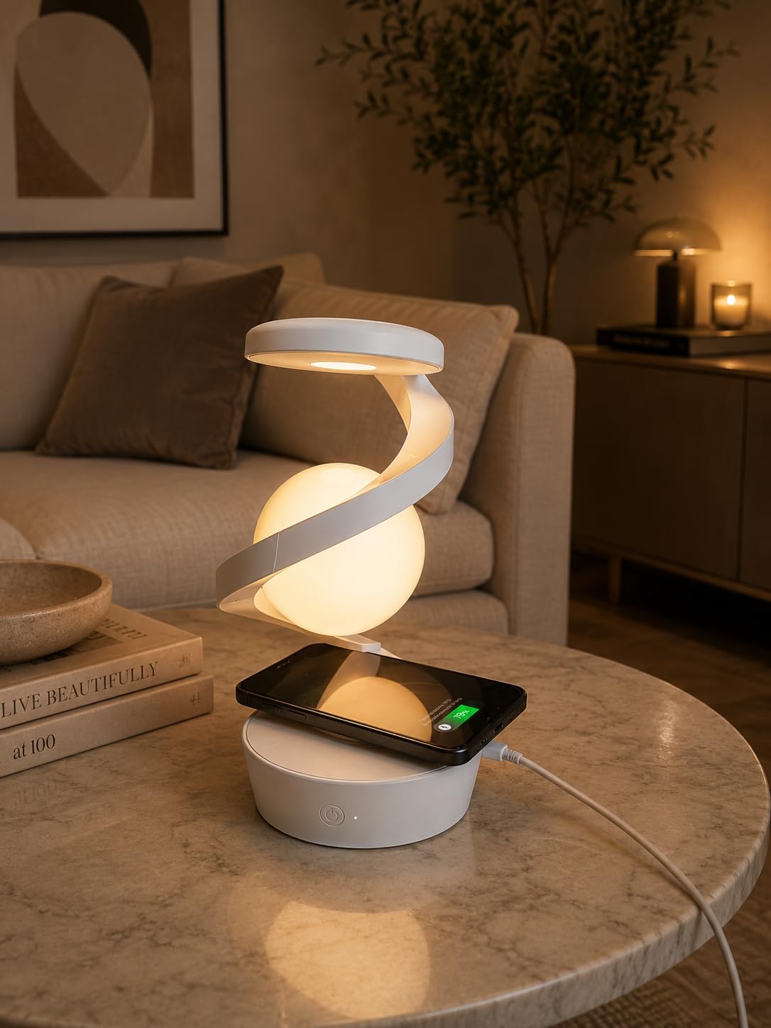Lámpara LED Helicoidal con Efecto Flotante 360° image 2