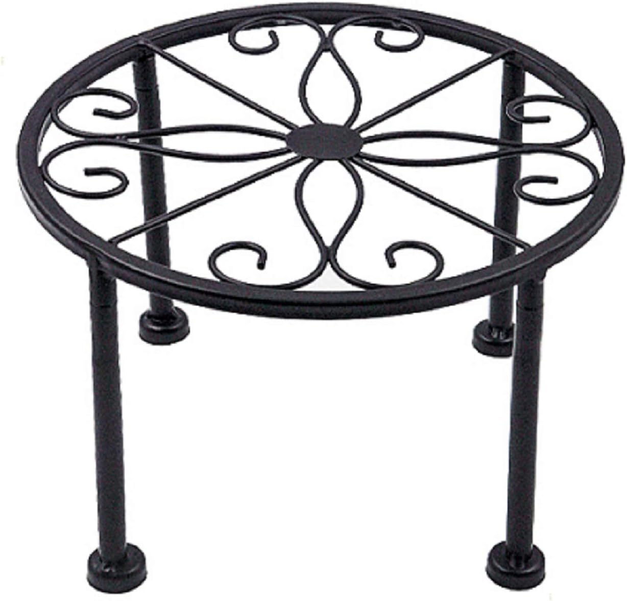 1 Pack Iron Black Antirust Plant Stand, Non-Slip and Stable Potted Holder for Indoor Outdoor Heavy Duty Container, Beverage Dispenser on Livingroom Floor, Balcony, Porch, Tabletop (1) : Garden & Outdoor