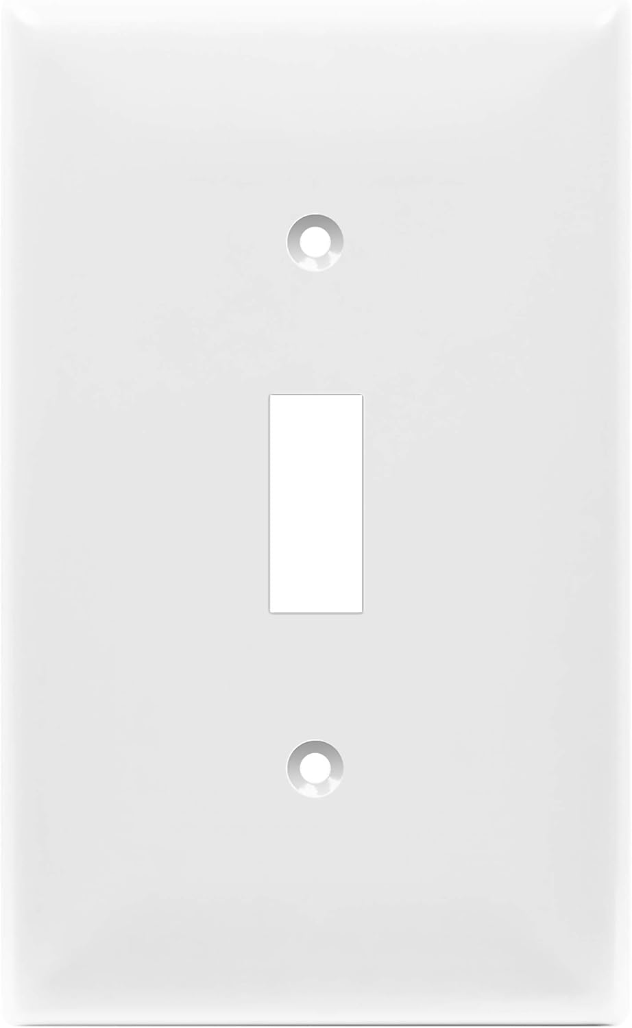 ENERLITES Mid-Size Toggle Light Switch Wall Plate Covers, Gloss Finish, Single Gang 4.88" x 3.11", Unbreakable Polycarbonate Thermoplastic, UL Listed, 8811M-W-10PCS, White, 10 Pack
