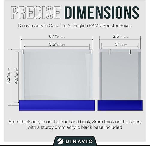 Miniatura 9 de PKMN - Caja de refuerzo de acrílico para exhibir  Funda protectora de caja de refuerzo  0.315 in + 0.197 in de acrílico 0.197 x 0.118 in  Compatible