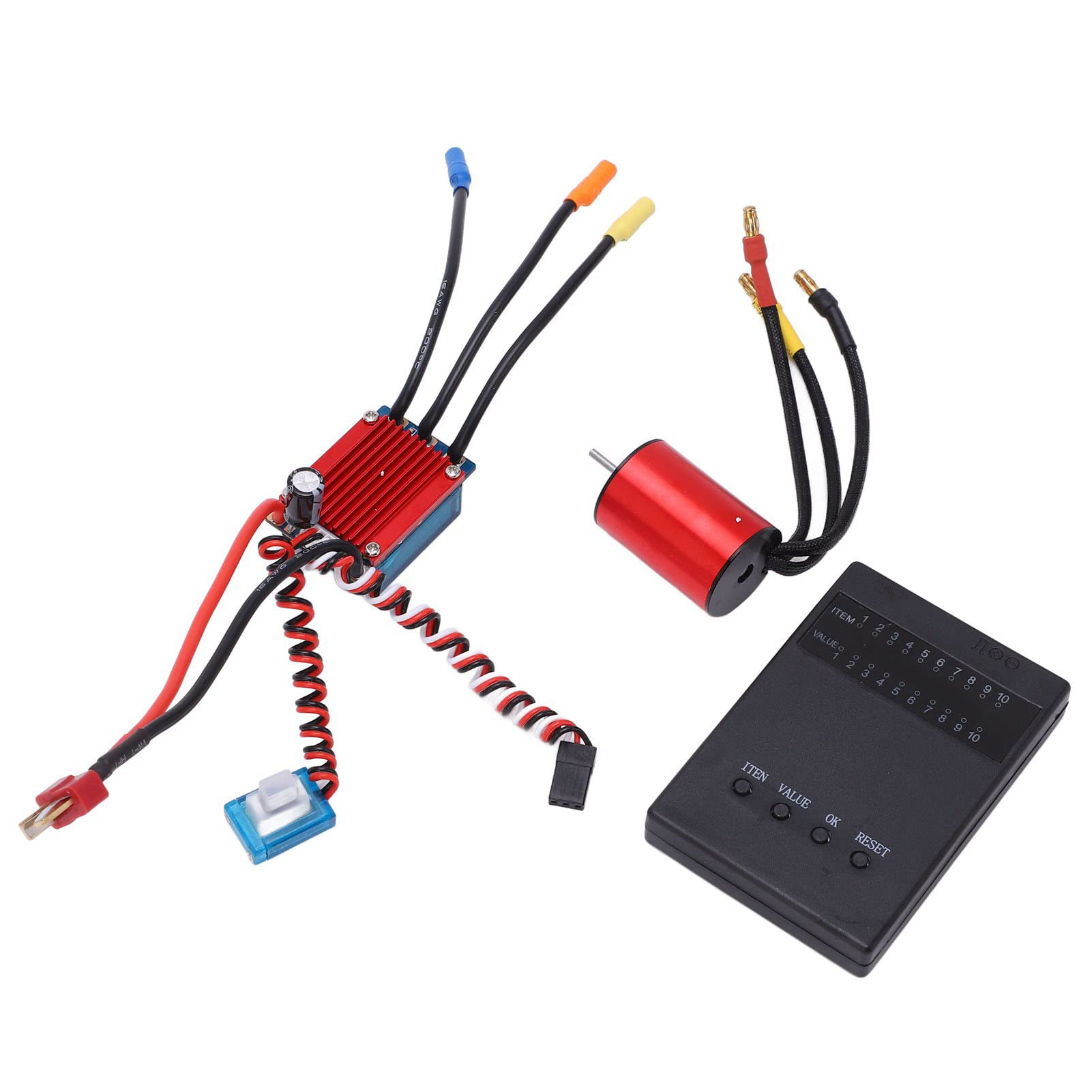 Zestaw bezszczotkowych silników MAMJENNI RC, silnik bezszczotkowy o wysokim skręcie 2435 4500KV, 25A ESC, do akcesoriów samochodowych RC, kompatybilny z pojazdami w skali 1/16