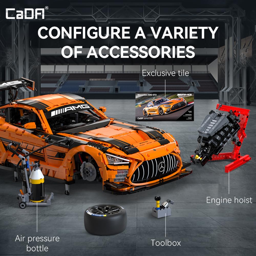 Amazon.com: CaDA Master C64008W Mercedes-AMG GT3 Building Set,1:8