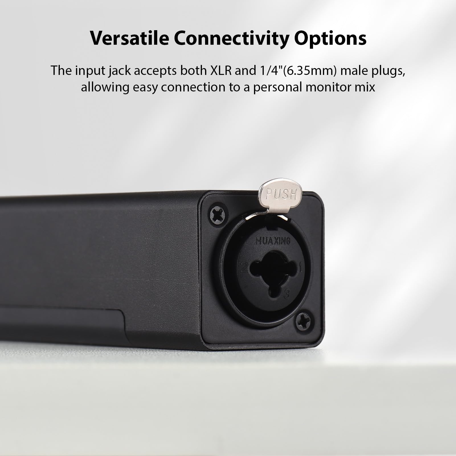 Btuty In-Ear Monitor Amplifier Portable Stereo Headphone Amp with XLR/6.35mm Input 3.5mm Output Jack Mono/Stereo Switch Volume Adjustment for Musicians Keyboardists Drummers Guitar Earphone Amplifier - Image 2