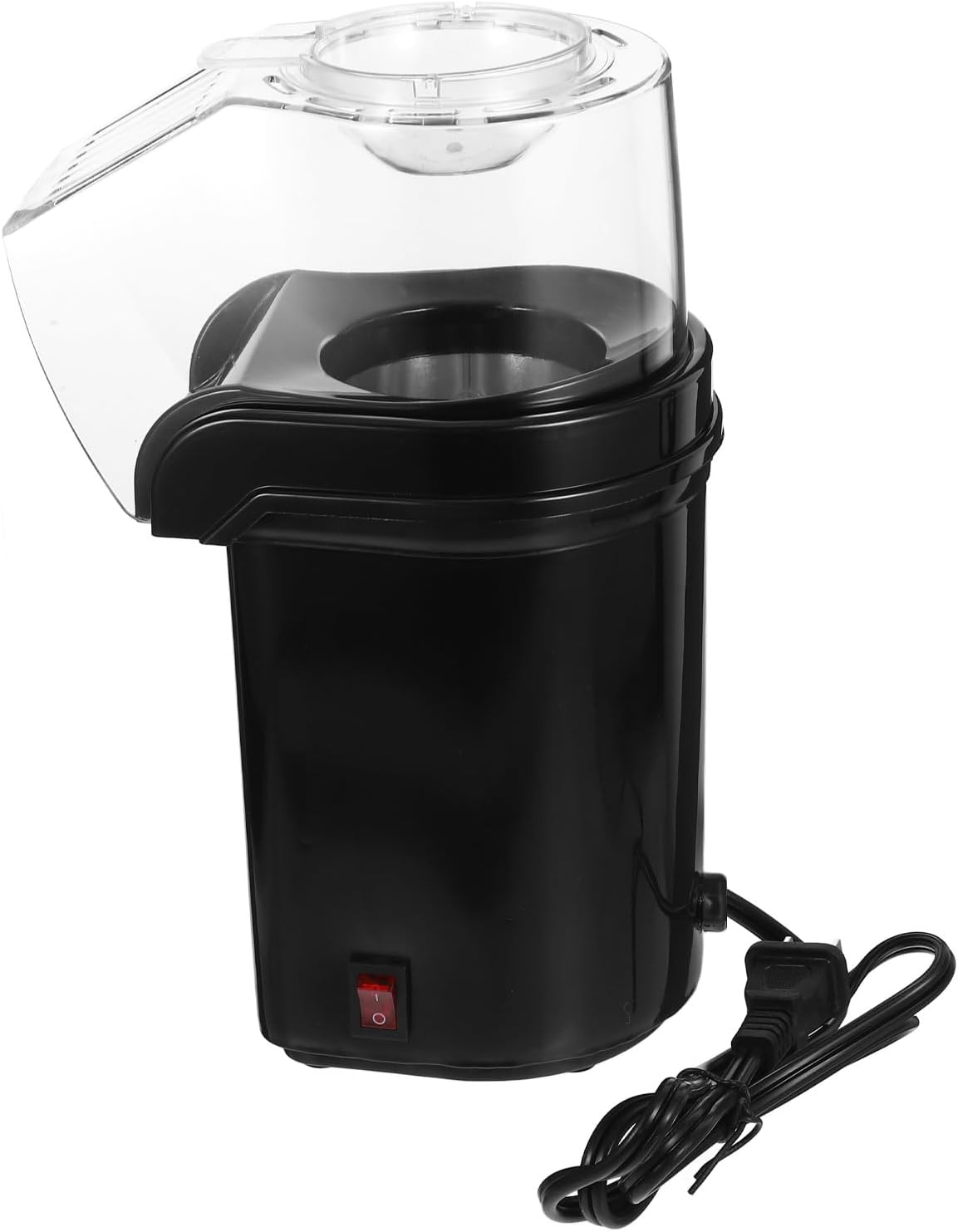 110v Electric Hot Air Popcorn Maker Mini Popcorn Popper Machine for Home Movie Night Black