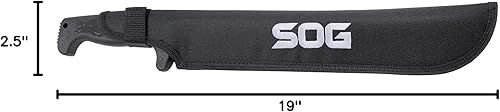 Miniatura 7 de SOG Sogfari - Cuchillos de machete de supervivencia de acero inoxidable de 13 o 18 pulgadas Sierra en la parte posterior de la hoja, mango