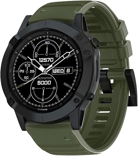 Miniatura 2 de Correa de reloj de liberación rápida de 1.024 in compatible con Fenix 7XFenix 6XFenix 6X proFenix 5x SapphireFenix3Descent MK2i, cómoda correa