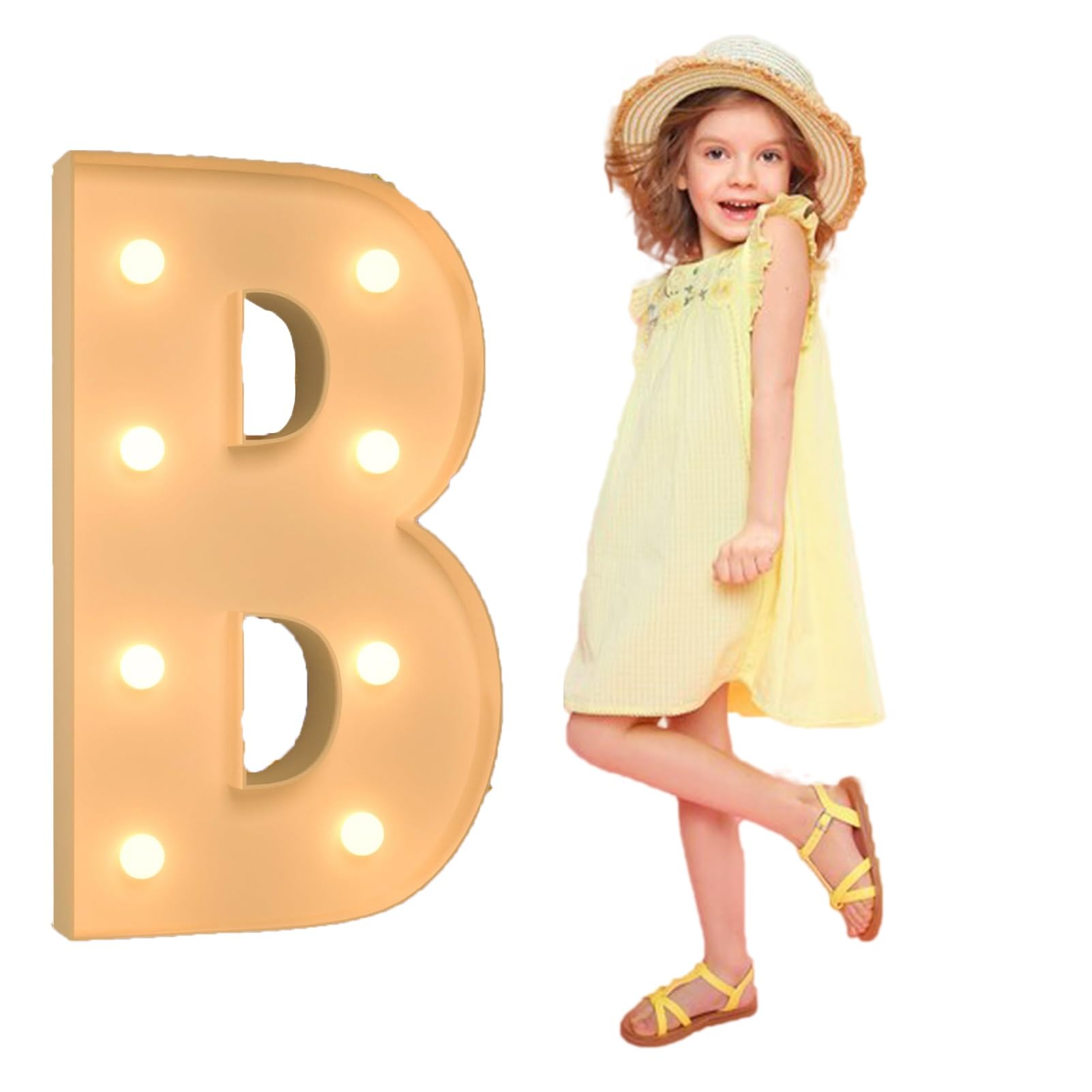 3ft Splicing Letters Light DIY Giant Letters For Baby Shower Birthday Party Backdrop Decorations For Prom Party Bar Birthday Family Christmas Valentin’s Day Anniversary Holiday(Color:Letters B,Size:4F
