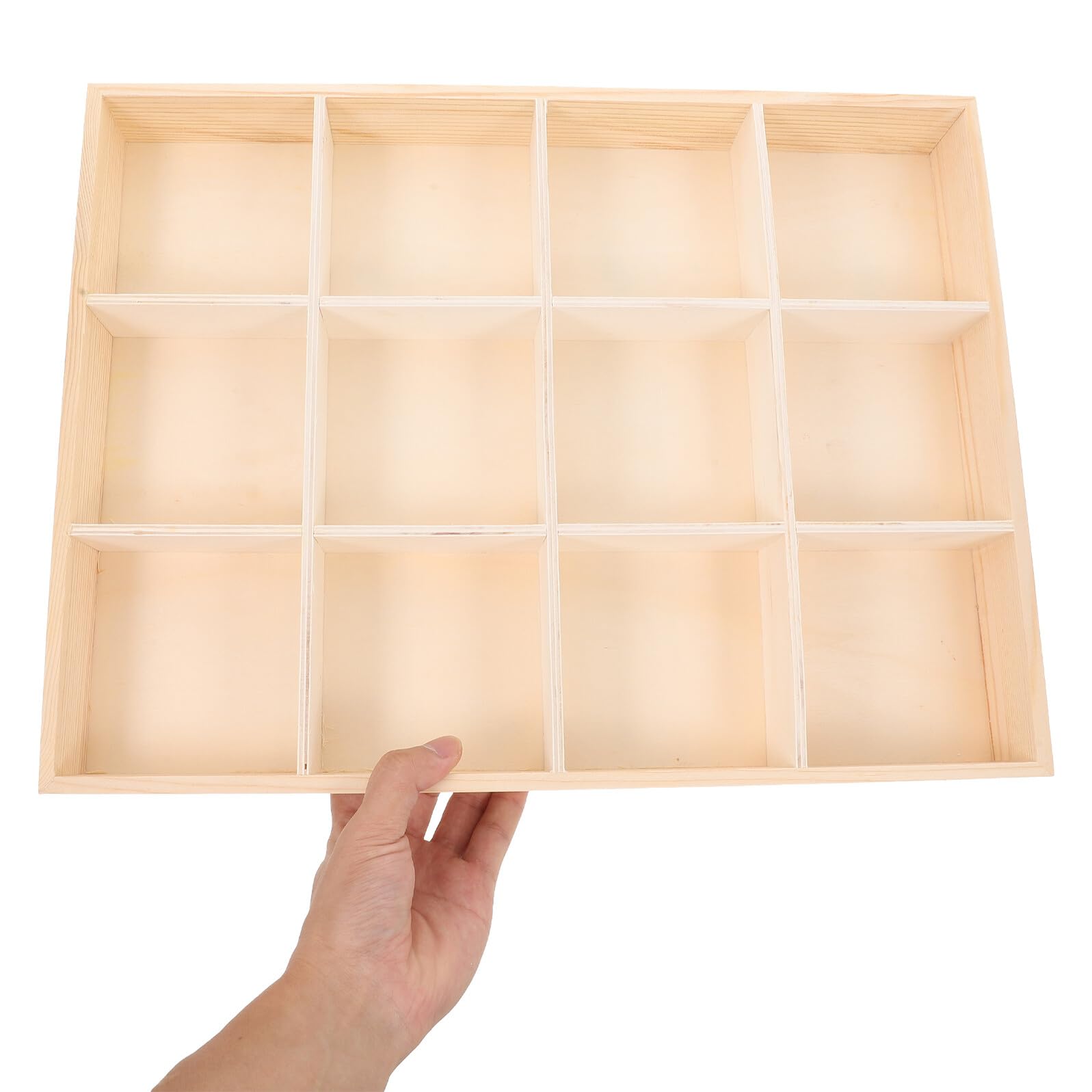 Caja Organizadora de Madera Multi Compartimentos Divisiones para Escritorio Organizador para Oficina Maquillaje y Accesorios Caja de Almacenamiento para Hogar