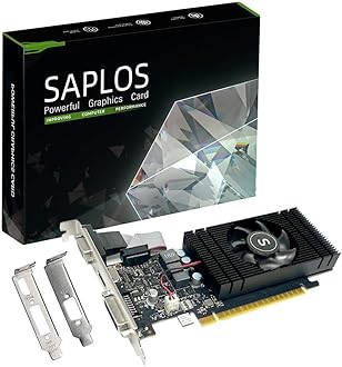 SAPLOS Geforce GTX 750 Ti 4GB Graphics Card, GDDR5 128-bit, DVI, HDMI, VGA, Low Profile, Video Card PC, GPU, PCI Express x16