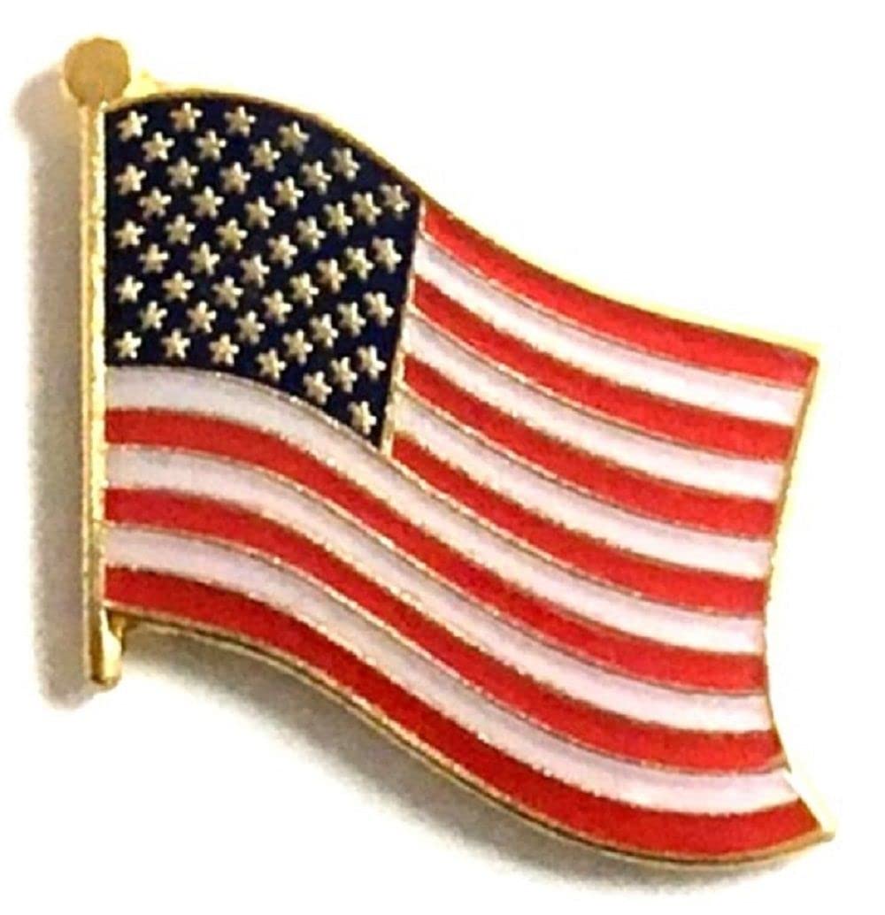 International Waving World Flag Lapel Pin Badge; One Patriotic Country Hat Lapel Pin (USA)-image-41