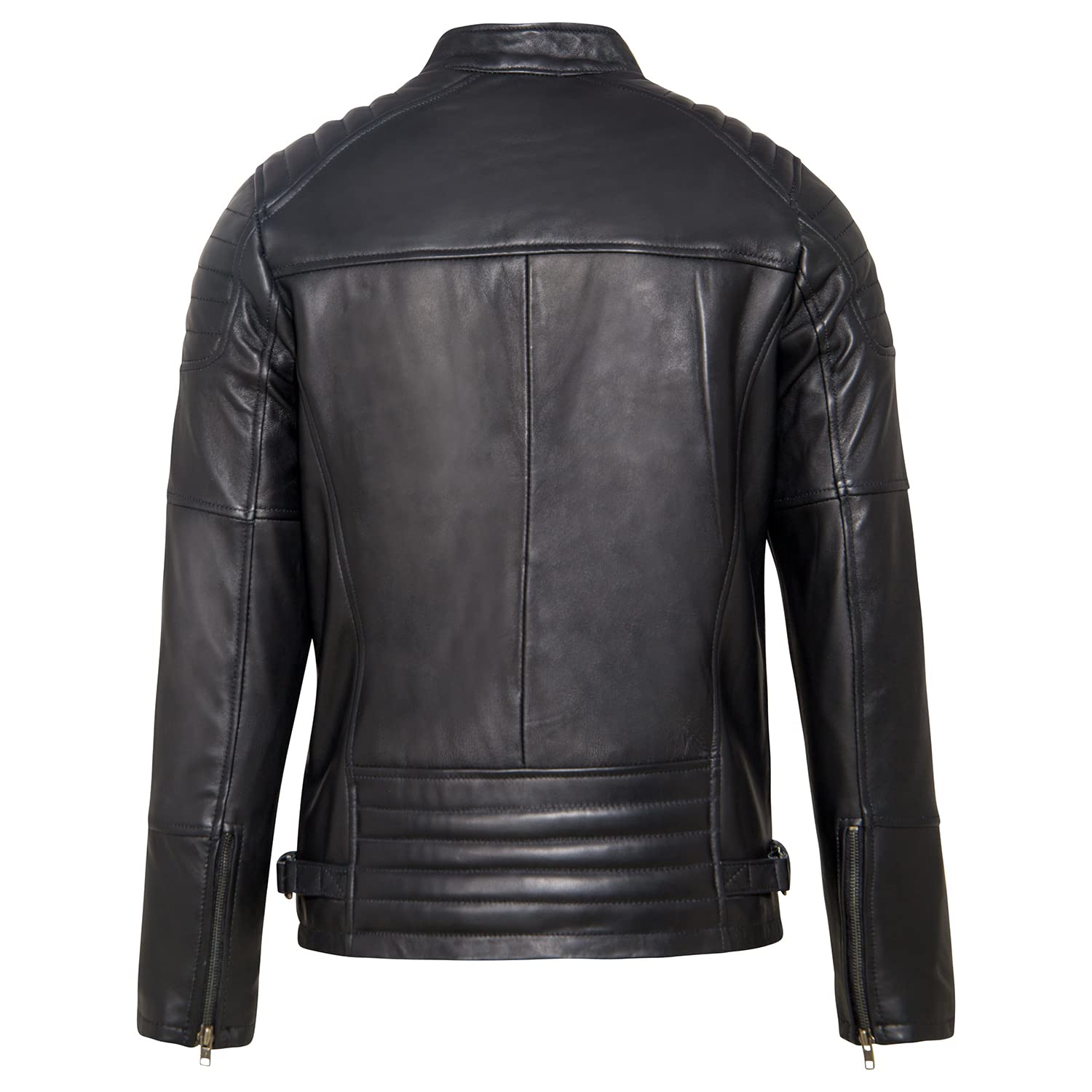URBAN 5884 Ralf Chaqueta de Piel Hombre, Chaqueta de Piel de Oveja Genuina Suave y Duradera Hombre (Pack de 1)