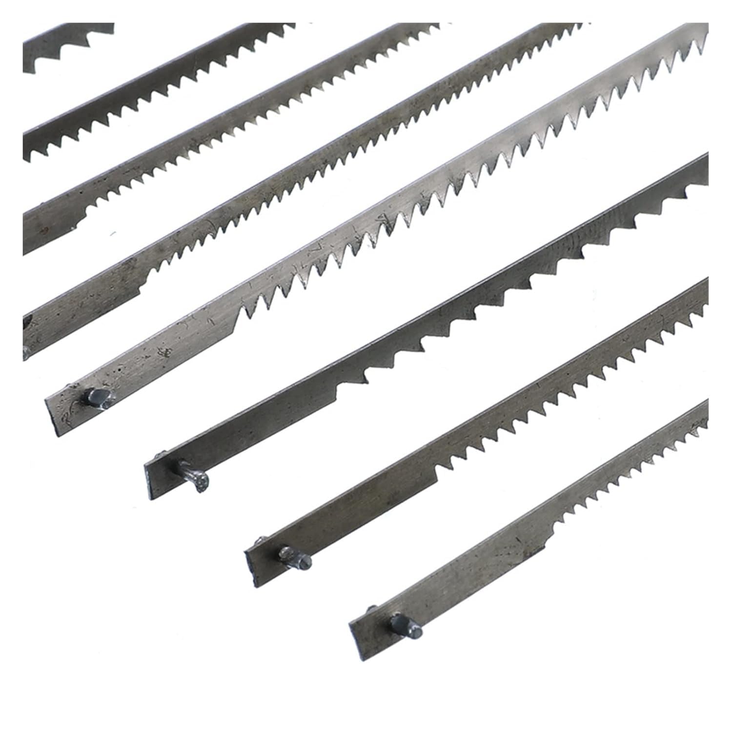 Hojas de Plantilla for Corte de Metal, 12 Hojas de Sierra de calar con Pasador de 10/15/18/24 Dientes, 125 mm, Color Negro, for Herramientas eléctricas de carpintería, accesorios/13618
