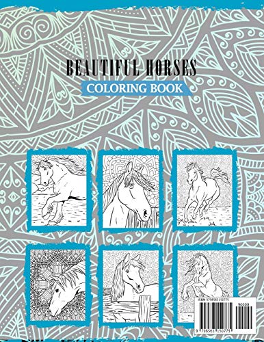Beautiful Horses Coloring Book: A Fun Coloring Book For Horse Lovers Featuring Adorable Horses with