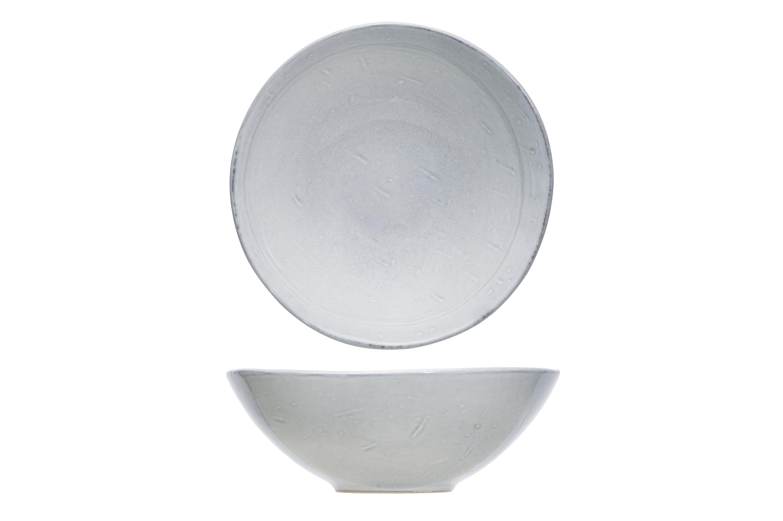 Cosy & Trendy Theodora Grey Stoneware Bowls, Set of 4, D17.5 x H 6.5 cm