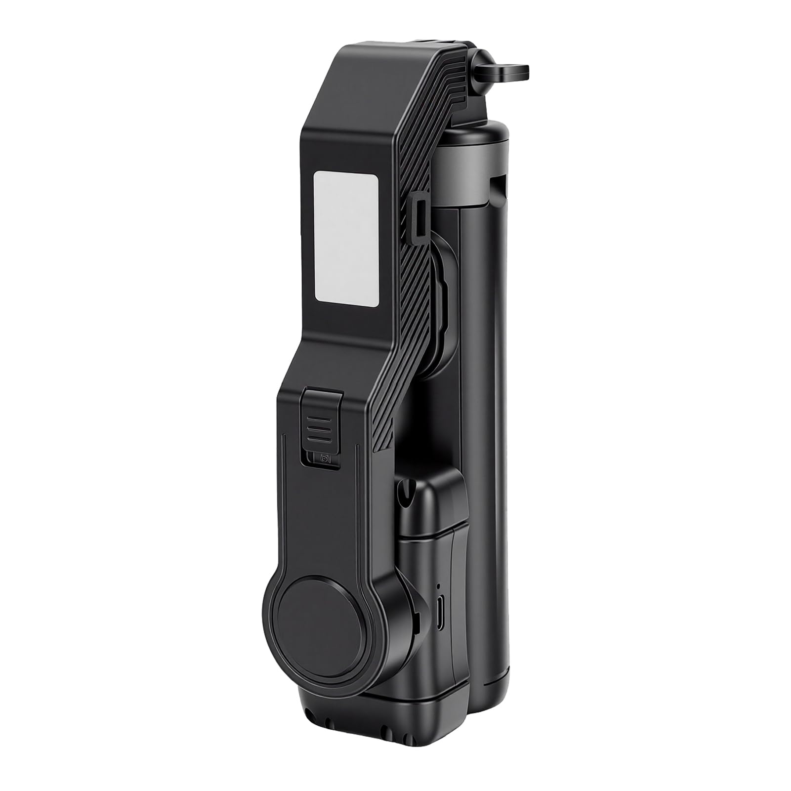 Denash Treppiede Stabilizzatore per Telefono con Luce di Riempimento, Asta | Single Axis Stabilizer, Bluetooth Remote, Extendable to 101cm, for Vlog Live Streaming