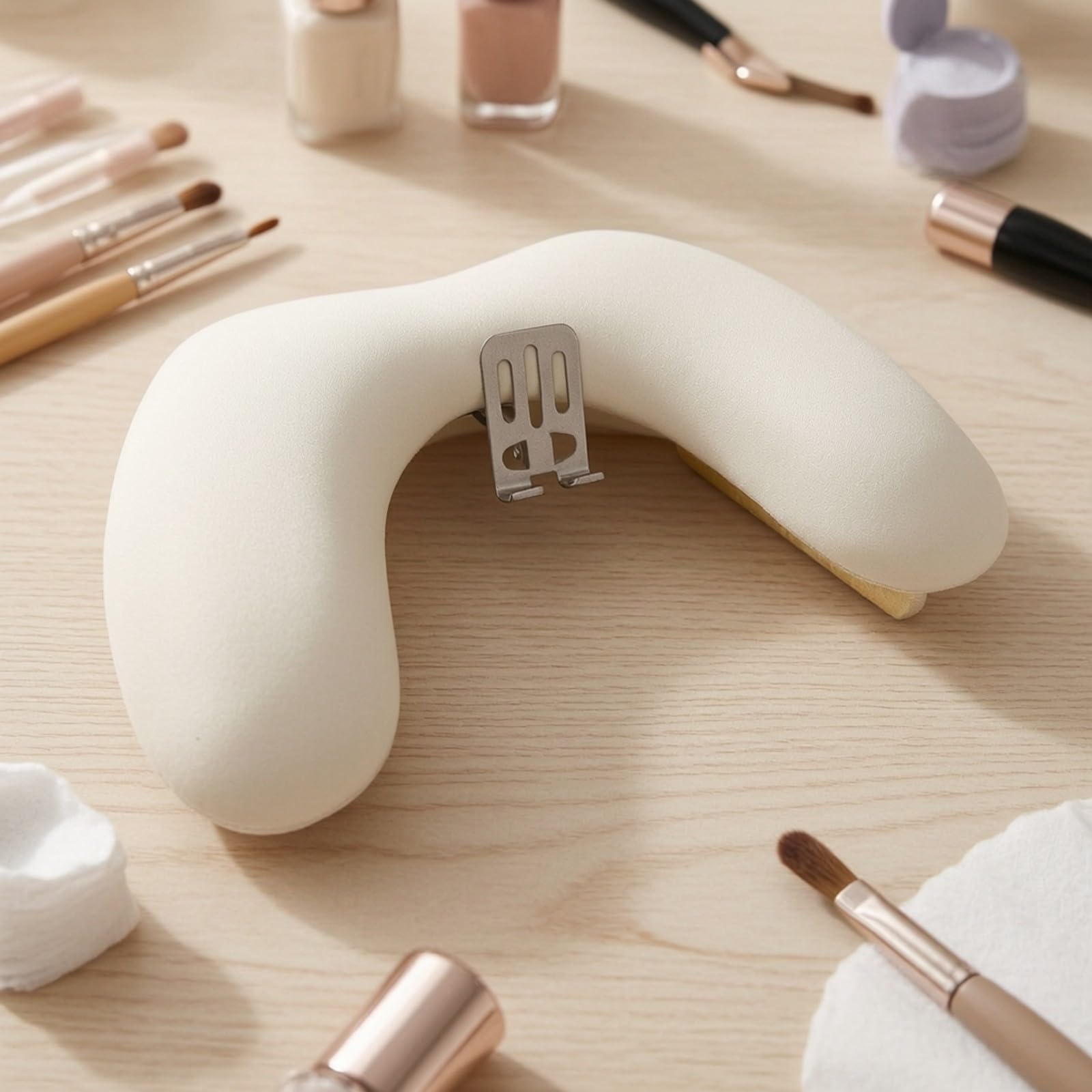 predolo Reposa en Forma a Forma Di U Patas Madera Desmontable Apoya con Patas Desmontables para Manicuristas, Estilo B