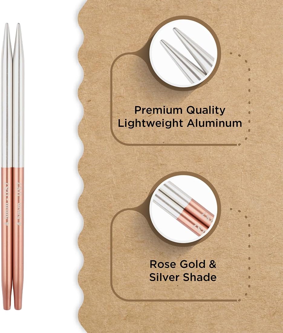 Knitter’s Pride Rosemist Normal Interchangeable Circular Needles 5"" (13cm) – US Size 7 (4.5mm)