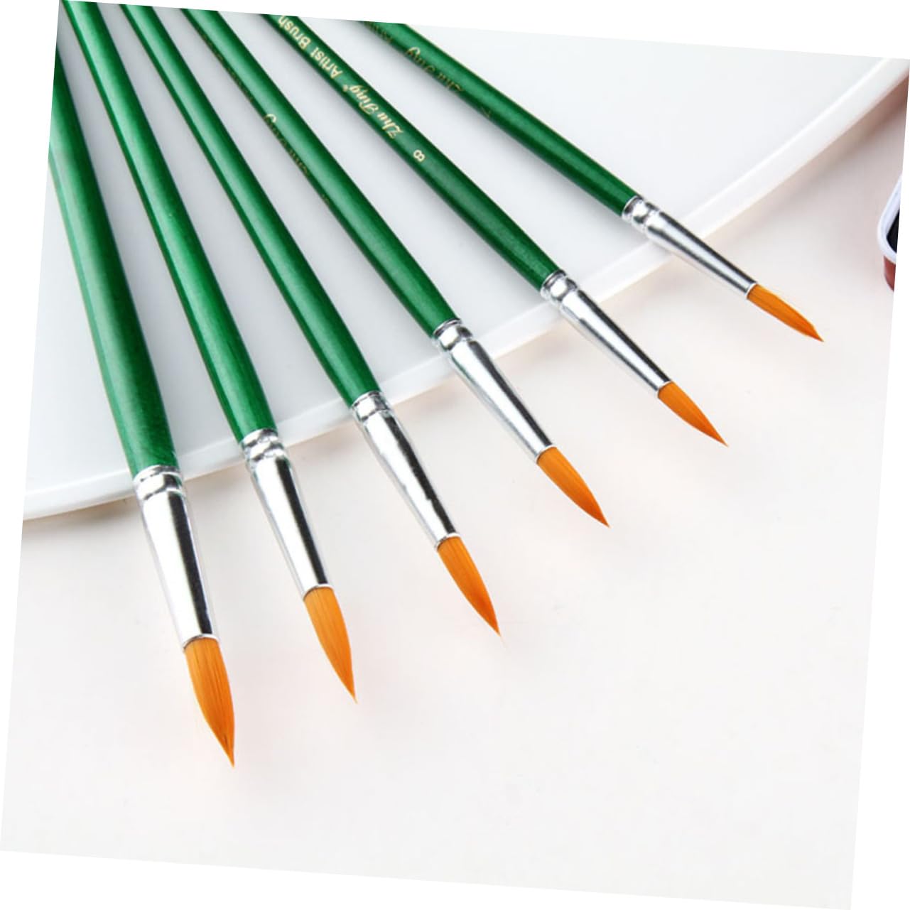 NUOBESTY Juego De 36 Pinceles para Pintura con Mango De Madera Acrílico Óleo Y Acuarela De Doble Punta para La Escuela.
