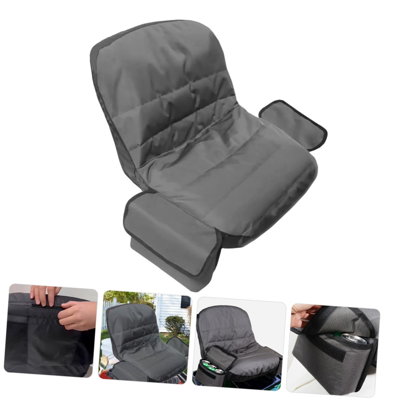 Funda para Asiento Cortacésped de Oxford Resistente Cubierta Protectora con Bolsa de Almacenamiento Ligera y Fácil de Instalar para Tractor y Cortacésped de Montar