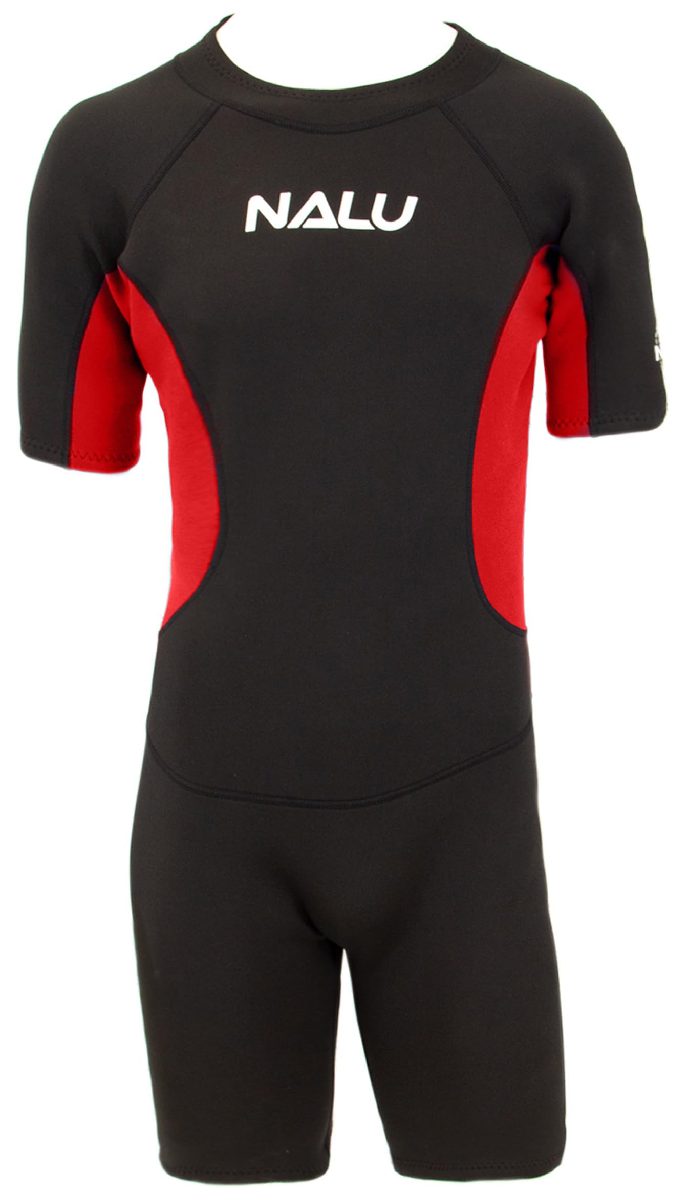 Red Kids Shortie Wetsuit 28" Chest - 3mm Neoprene Stretchy Swimming Surfing Diving Skin - Shorty Wet Suit for Boys & Girls Aged 8-9 Years