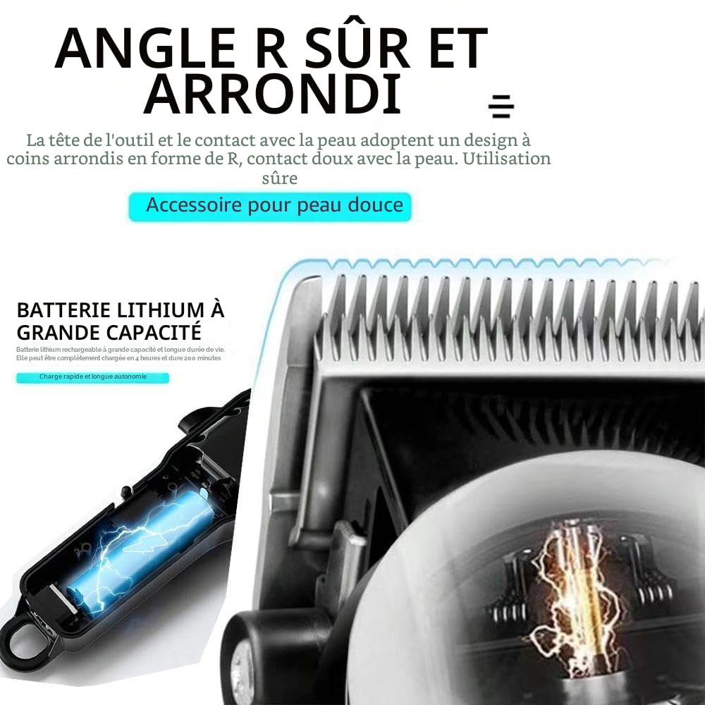 Tondeuse à cheveux professionnelle pour homme – Kits et ensembles de tondeuse à barbe, rasoirs électriques, tondeuse à cheveux et tondeuse en T en céramique, pour tondeuse de barbier