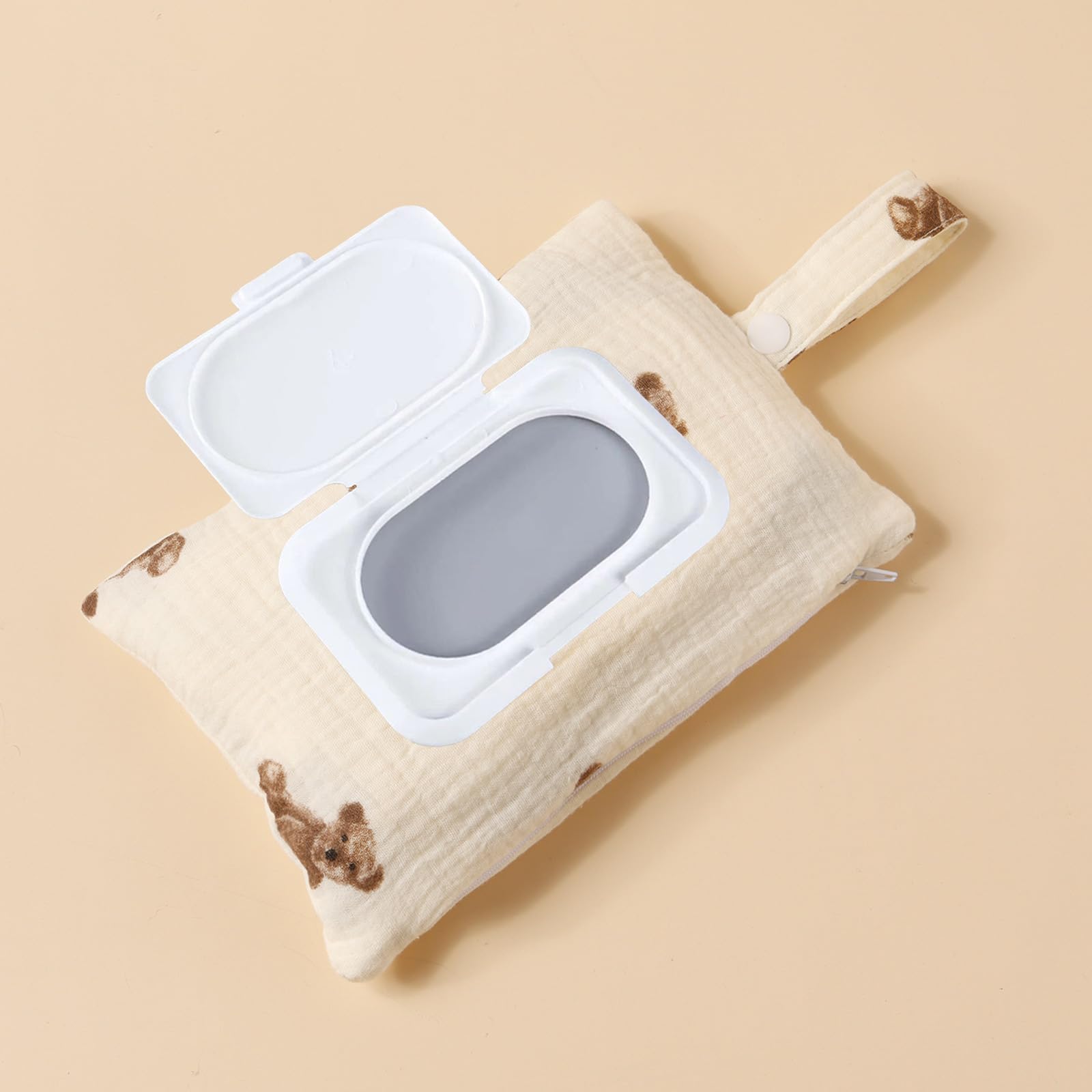 KMGDM Baby Wipe Holder Portable Wipe Dispenser Strollers Storage Bag Container Double Layer Travel Carry Case for Diapers