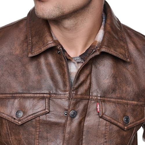 Image of Levi's Men's Faux Leather Classic Trucker Jacket