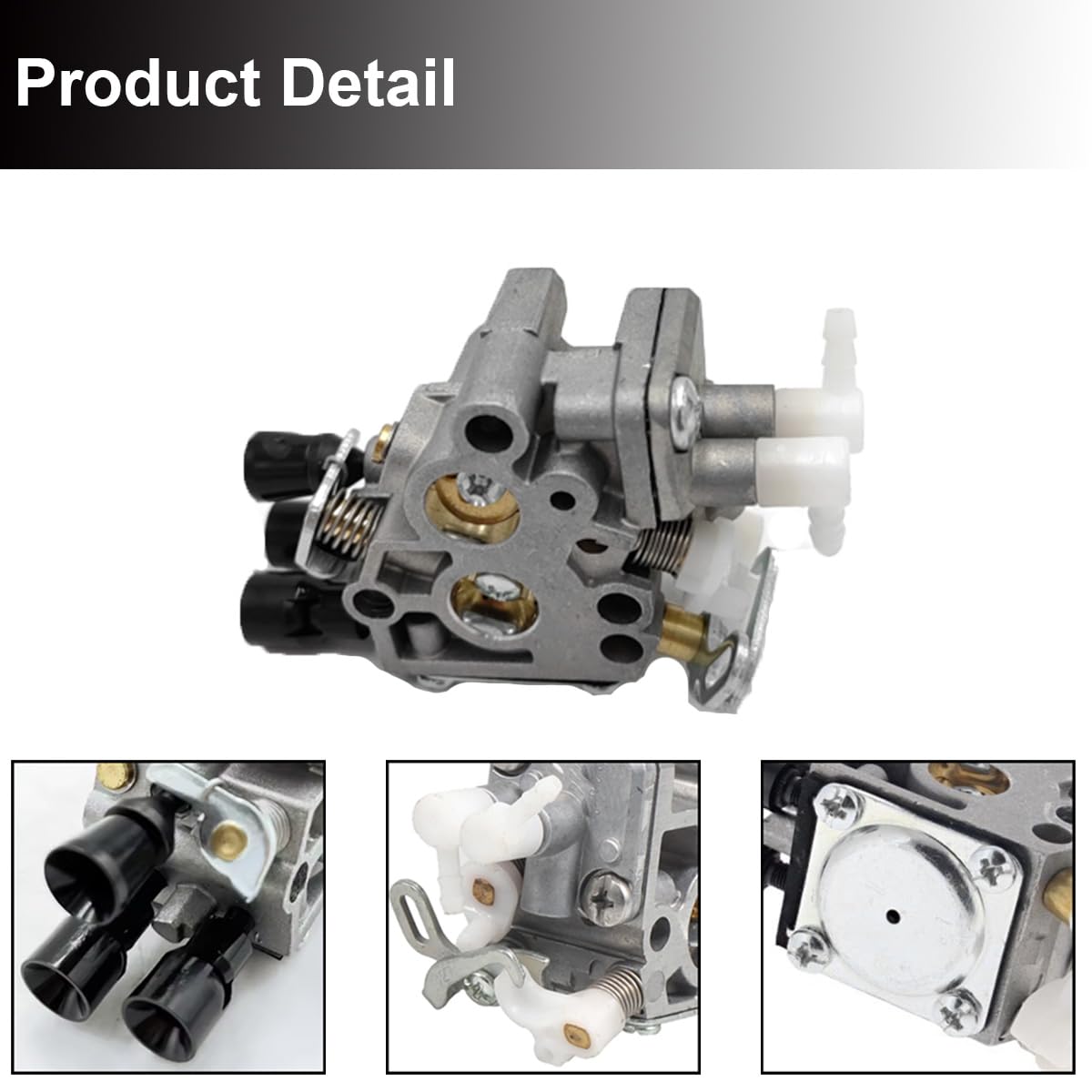 ZAMDOE Vergaser für Stihl HS46 HS56 für ZAMA C1T-S195 C1T-S195E 4242-120-0600 7010-871-0231 Serie Heckenscherenmotor ersetzt Rasentrimmer-Unkrautvernichter, mit Zündkerzen-Kraftstofffilter