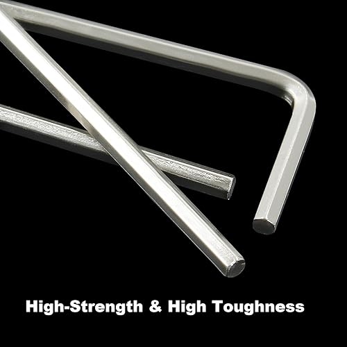 Miniatura 3 de Luomorgo 20 llaves Allen de 0.079 in332 pulgadas, llave hexagonal en forma de L, herramienta de llave hexagonal de acero resistente para reparación,