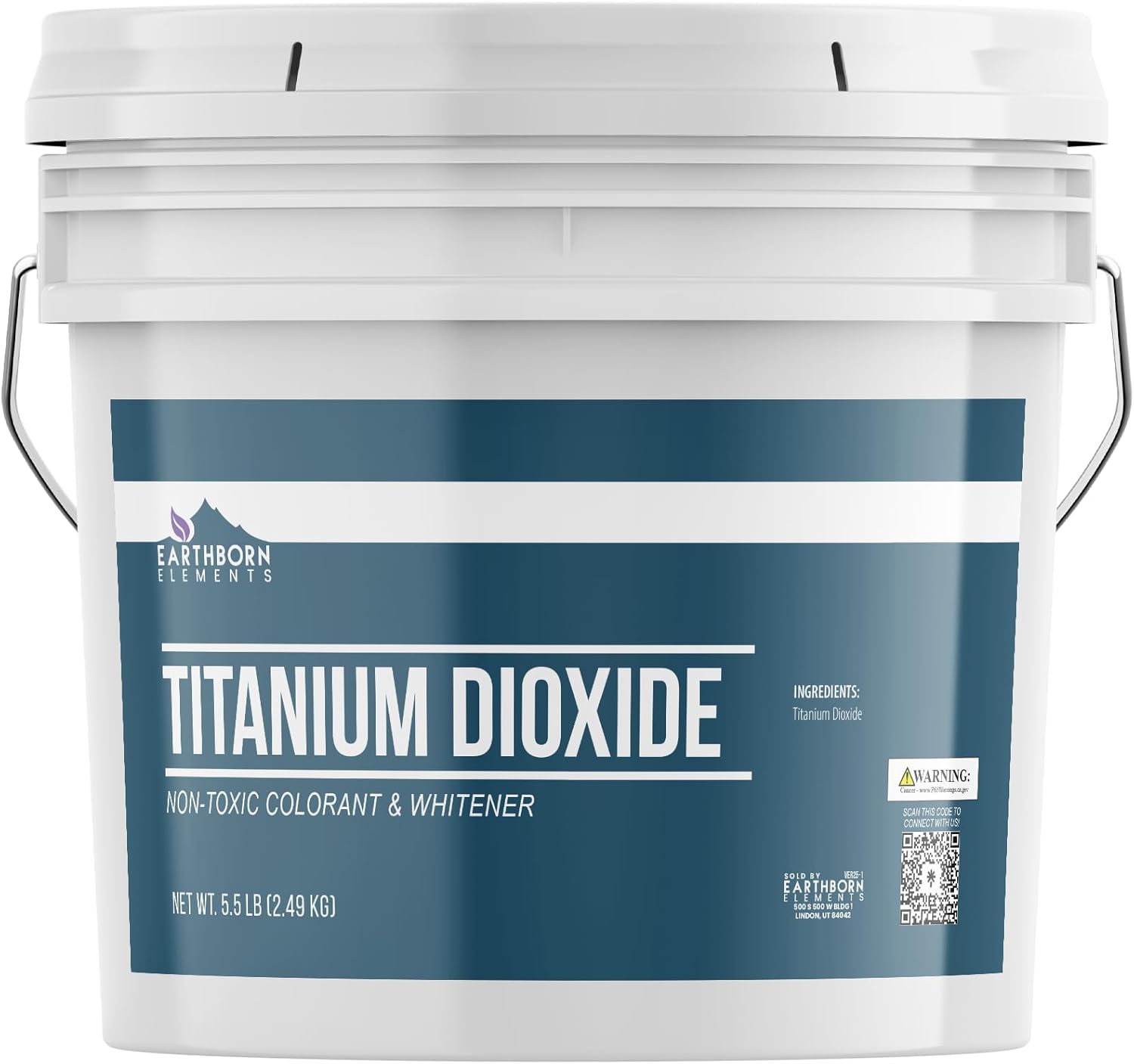 Earthborn Elements Titanium Dioxide (1 Gallon), DIY Essential, Resealable Bucket