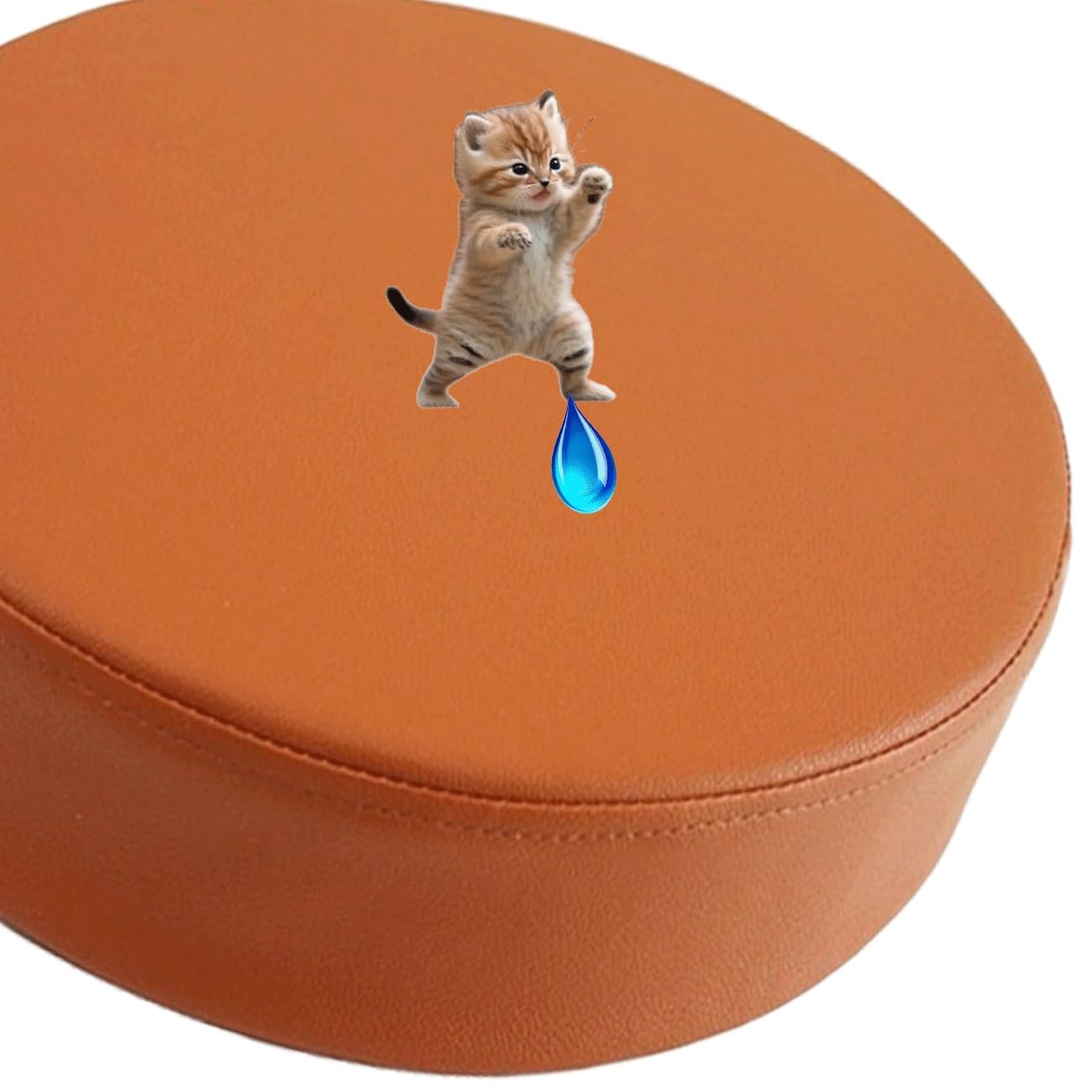 uyeoco Waterproof Memory Foam Round Seat Cushion 3/5/8cm Thick,25/30/35/40/45/50cm Round Stool Cushion, Circle Chair Pad with Removable Cover for Dining Kitchen Bar Chairs(Color 8,40X40X3cm)