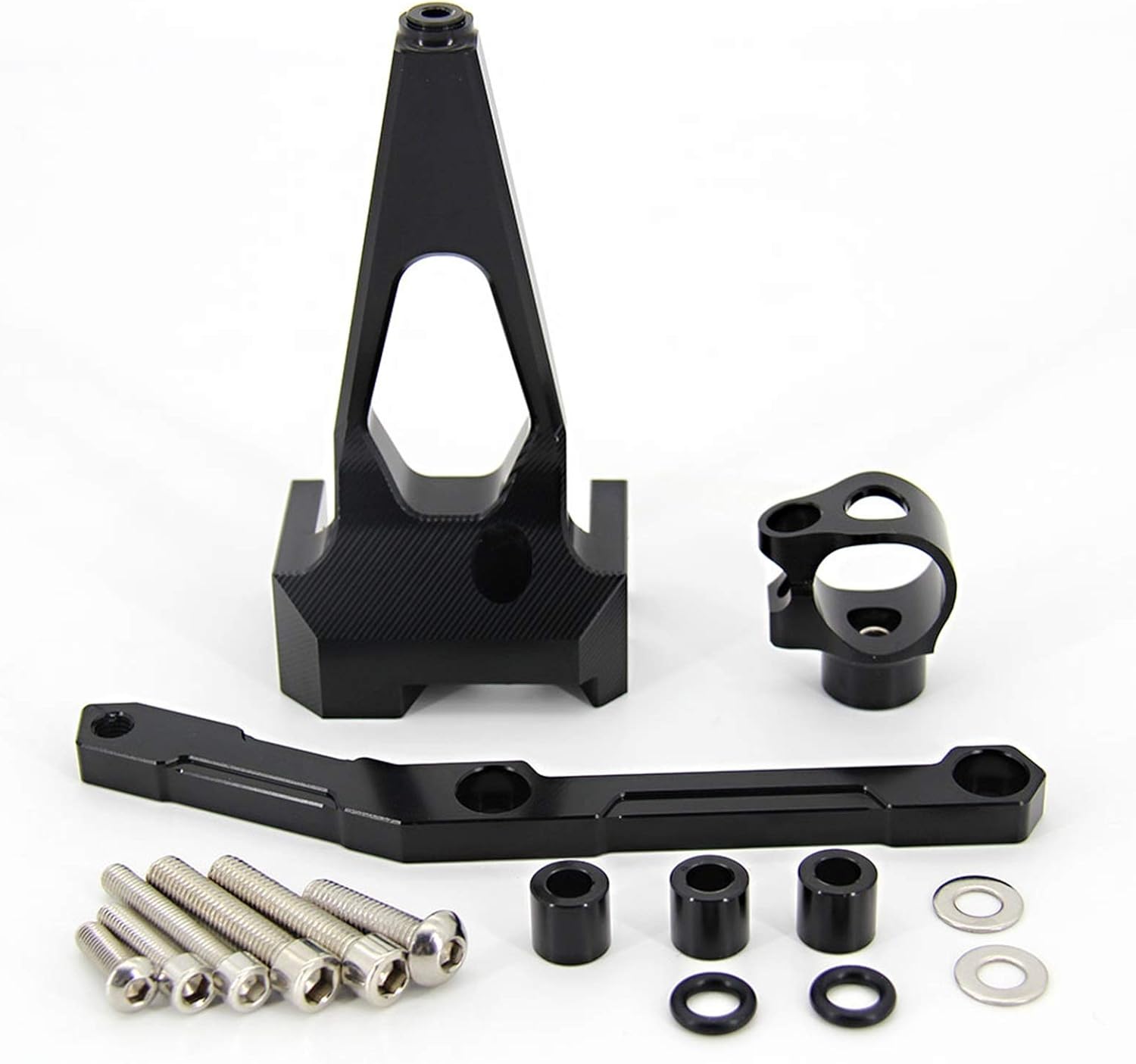 Motorcycles Adjustable Steering Stabilize Damper Bracket Mount Support Kit For MT 09 MT-09 MT09 FZ09 FZ-09 Mounting Kit(Titanium stand)