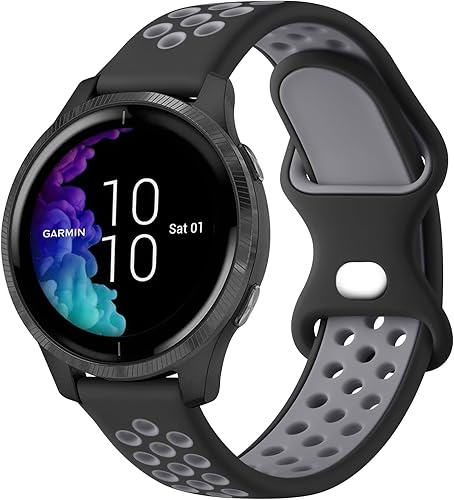 Meliya Bandas compatibles con Garmin Venu 2 Plus, Venu Sq, Venu y Vivoactive 3, correa de repuesto deportiva de silicona suave para Garmin Vivomove