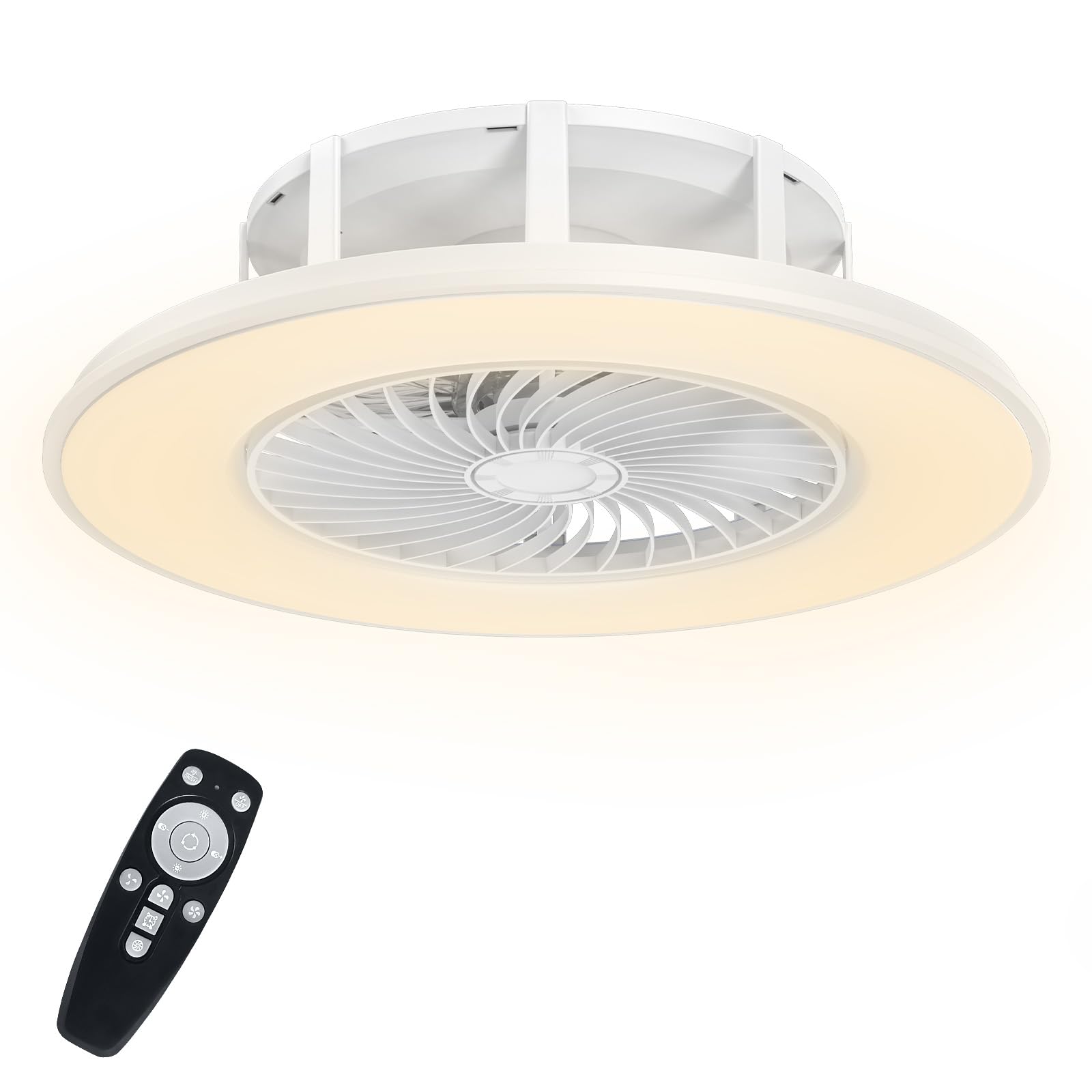 ACXIN LED Deckenventilator Mit Beleuchtung Deckenventilator mit Fernbedienung Lüfterlicht Deckenleuchte Dimmbar Modern Lüfter Lampe Ventilator Deckenlampe 90W